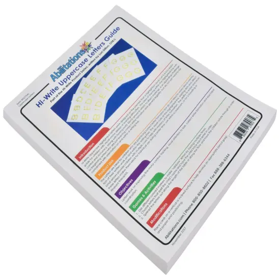 Abilitations Hi-Write Alphabet Paper, Uppercase, 100 Sheets {6}