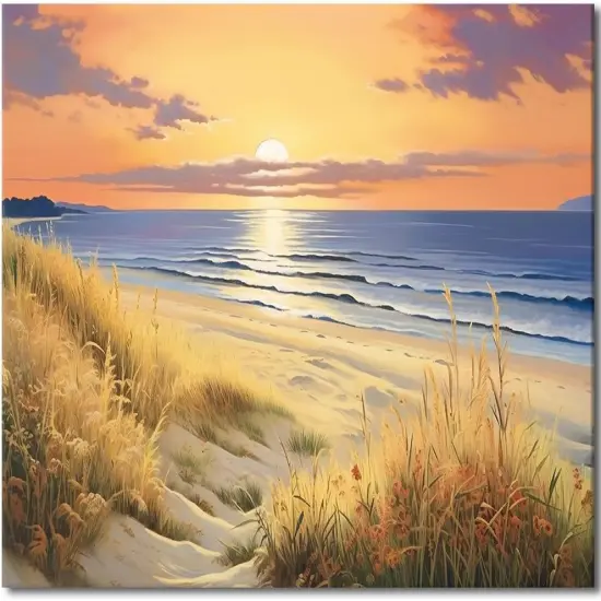 Beach Scenery Paint by Numbers on Canvas Arts Craft(Frameless) 16x20 Inch {5}