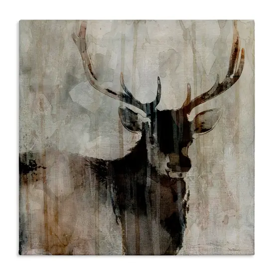 Stupell Industries Rustic Elk Mirage Canvas By Carol Robinson {1}