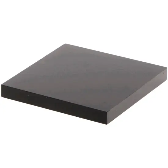 Plymor Black Square Acrylic Display Base, 3" W x 3" D x 0.375" H {1}