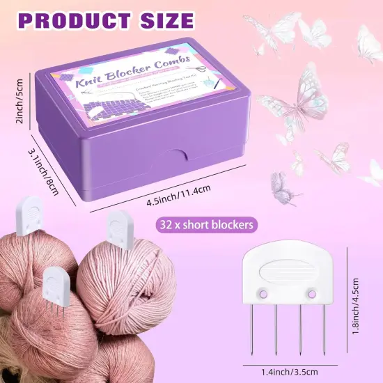 32 Pcs Knit Blocking Combs for Knitting {2}