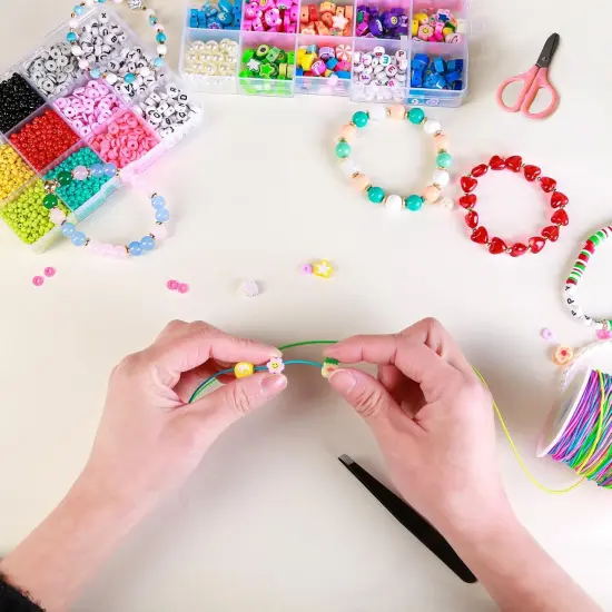 Elastic String for Bracelets, 1mm Sturdy Stretchy String Rainbow Elastic Cord for Jewelry Making, Beading Necklaces and Crafts {5}