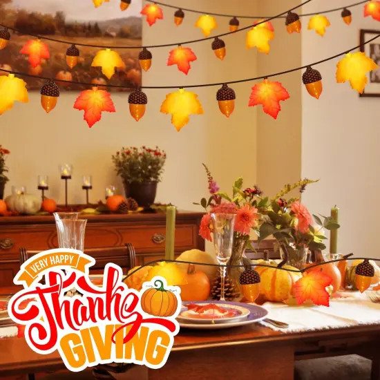 8.5Ft Fall Decor Maple Leaves {3}