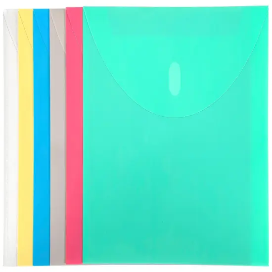 C-Line Poly Envelopes with Hook & Loop Closure, Letter Size, Assorted Colors, Pack of 36 {3}