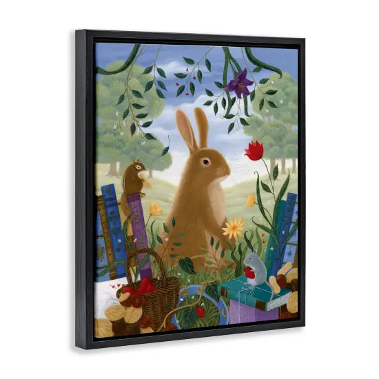 Stupell Industries Spring View Rabbit & Friends Floating Frame By Gina Matarazzo {3}