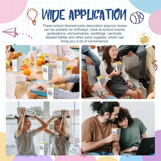 30 Pieces Back to School Popcorn Boxes {4}