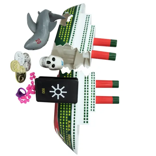 Swim Central 18" Water Sports Swimming Pool Wreck with Sunken Treasure Dive Game Black {3}