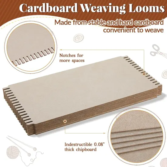 6-1/2 x 13 Inch - 24 Pack Cardboard Weaving Looms {3}
