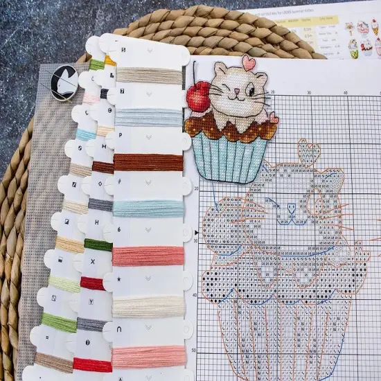 Summer Kitties Kit L8089 Counted Cross Stitch Kit {5}