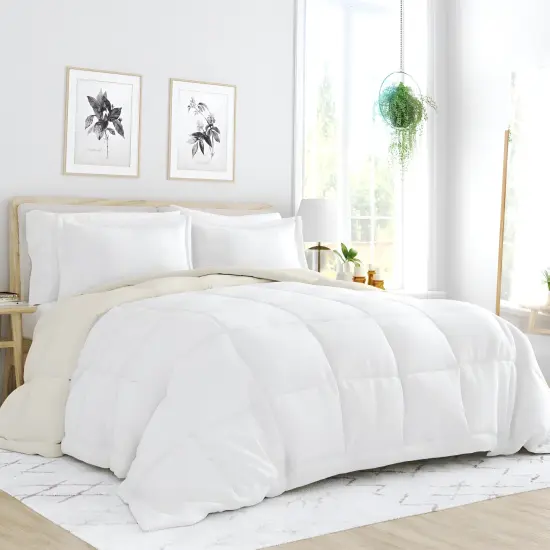 Microfiber Reversible Comforter Set with Baffle-Box Design {2}