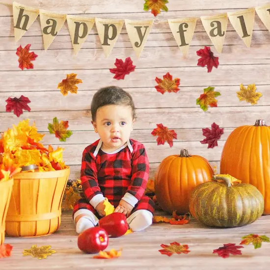 320PCS Artificial Fall Maple Leaves {3}