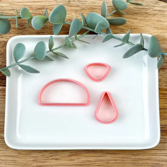 Trio Half Circle Drop Statement Clay Cutter Set {1}