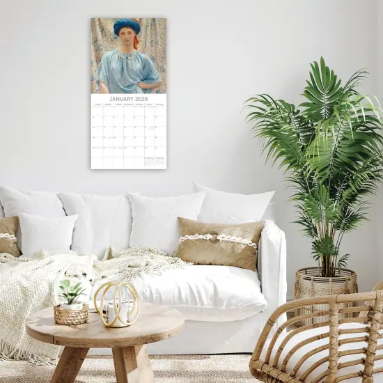 The Gifted Stationary 2026 Square Wall Calendar, Pre-Raphaelites, 16-Month Arts & Antiques Theme Hanging Calendar with 180 Reminder Stickers, Month Planner for Home or Creative Spaces, 12x12 In Multicolor {2}