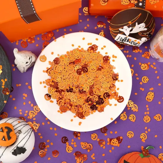 Halloween Glitter Confetti Table Decorations {5}