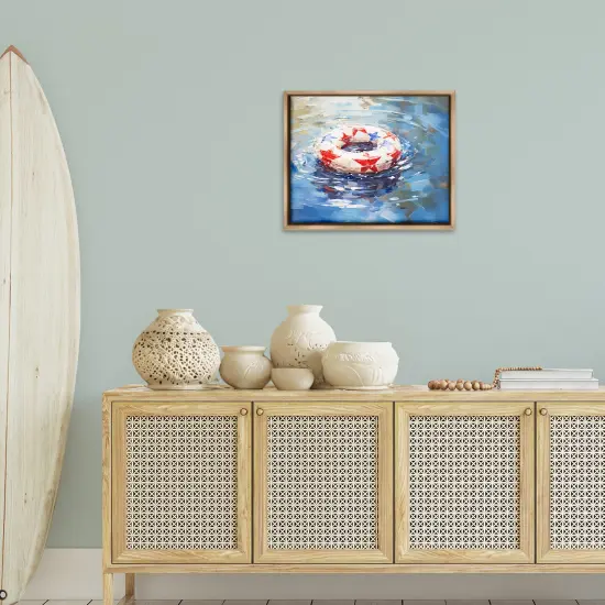 Stupell Industries Patriotic Pool Floatie Floating Frame By Arlington Prints {2}
