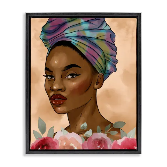 Stupell Industries Exhilarating Beauty Female Portrait Floating Frame By Marcus Prime {1}