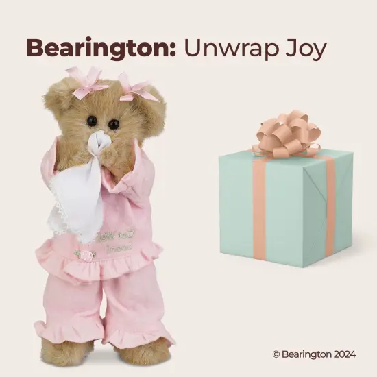 Bearington Sicky Vicky Get Well Soon Stuffed Animal Teddy Bear 10", For Ages 3-14 Pink {5}