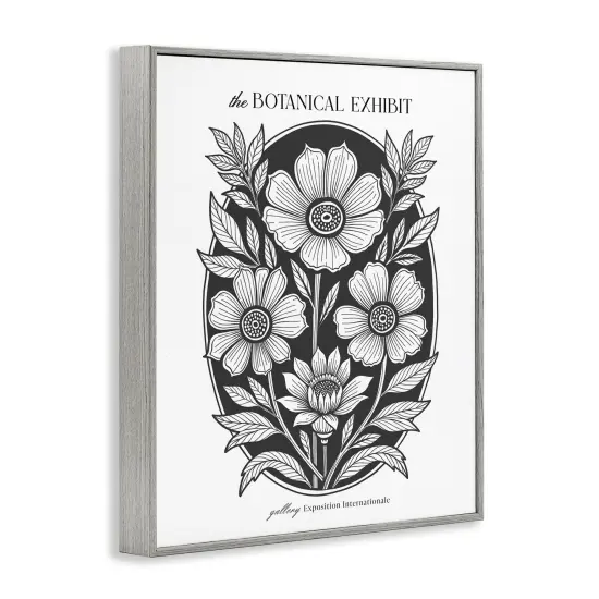 Stupell Industries Mirrored Flowers Vignette Framed Giclee By Lettered and Lined {3}