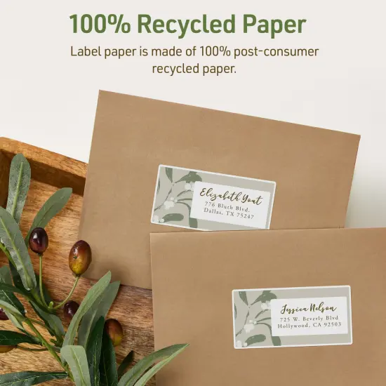 Avery EcoFriendly Recycled Shipping Labels, 2" x 4", White, Permanent Adhesive, Laser & Inkjet Printers, 250 Printable Labels (48263) {3}