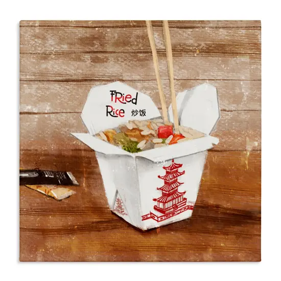 Stupell Industries Fried Rice Takeout Box Canvas By Juliet Rose Philips {1}
