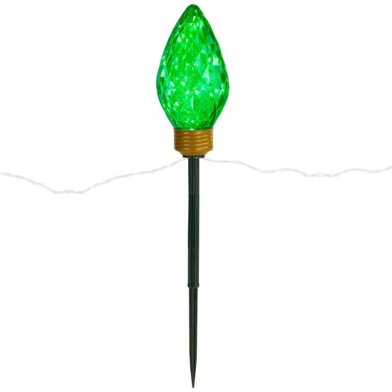 Northlight LED Lighted C9 Style Christmas Pathway Lawn Stakes - 8 ft - Multi - 5-Count {6}