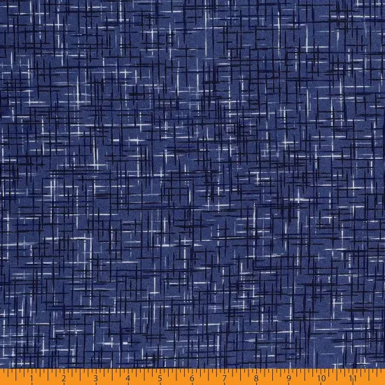 Mook Fabrics Linen Look Cotton Fabric [108 in. Wide] - By The Yard True Navy {3}