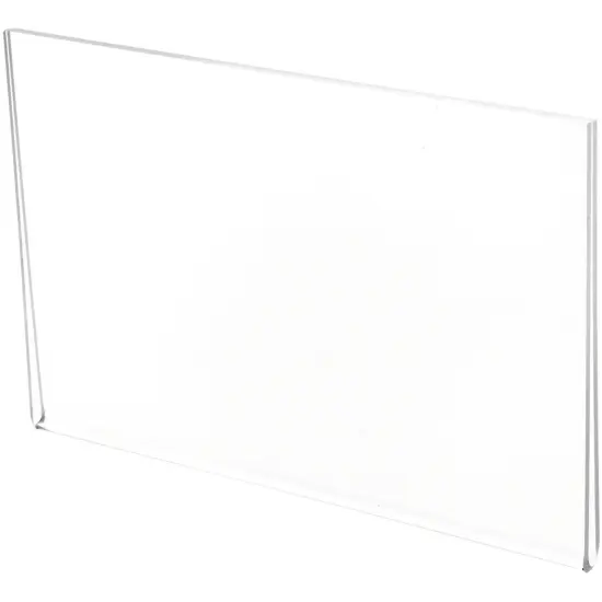 Plymor Clear Acrylic Folder-Style Sign Display Holder / Protector, 7.5" W x 5" H {1}