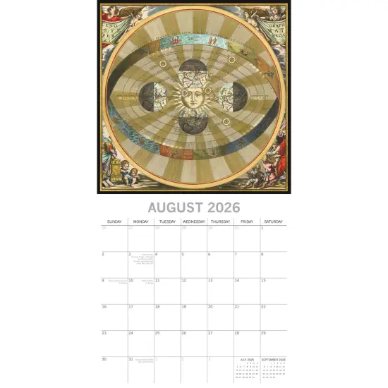 The Gifted Stationary 2026 Square Wall Calendar, Celestial, 16-Month Arts & Antiques Theme Hanging Calendar with 180 Reminder Stickers, Month Planner for Home and Creative Spaces, 12x12 In Multicolor {3}