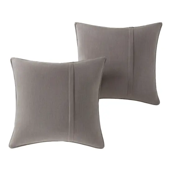 Sunbrella 20 in. Square Outdoor Throw Pillow (2-Pack) Slate {2}