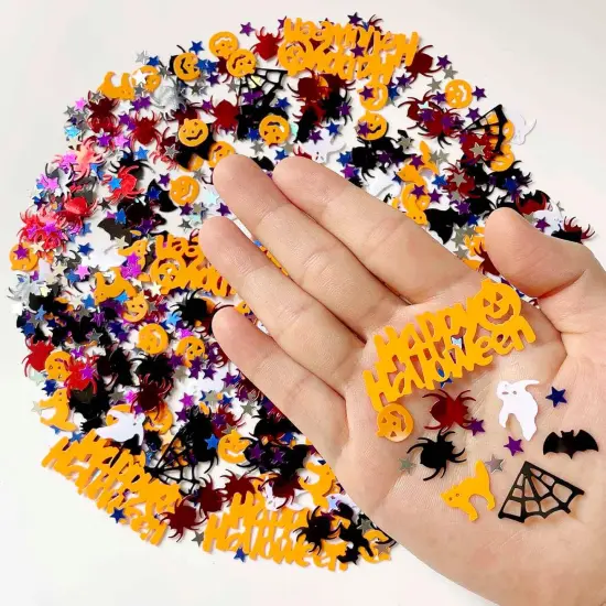 Halloween Confetti Spider Pumpkin {3}