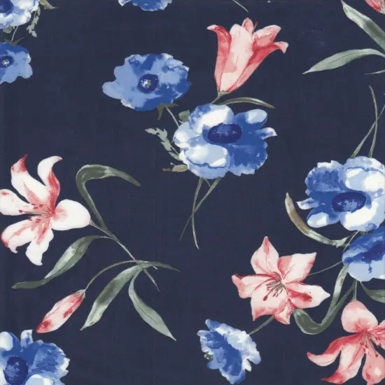 1 Yard Digital Floral DTY Stretch Knit Fabric 58/60 Inch Wide Smooth Lightweight Print for Dresses & Crafts IVORY {4}