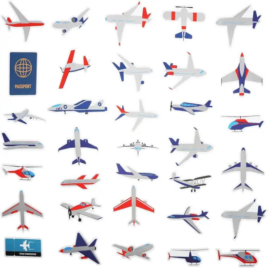 100 Pack Airplane Stickers {3}