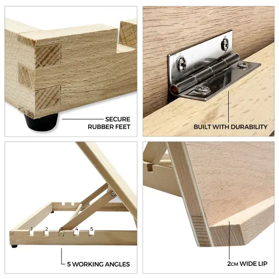 A3 Wooden Table Top Easel with 5 Adjustable Angles {4}