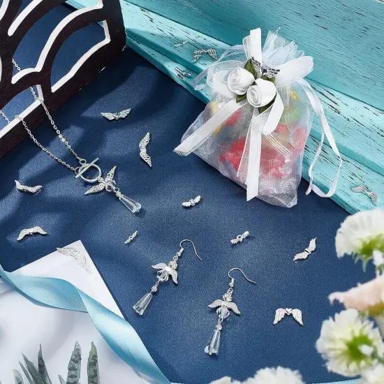 160pcs 8 Styles Angle Wing Bead for Crafts {4}