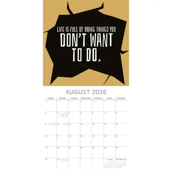 The Gifted Stationary 2026 Square Wall Calendar, Life The Struggle Is Real, 16-Month Hanging Calendar with 180 Reminder Stickers, Month Planner for Home or Creative Spaces, 12x12 In Multicolor {3}