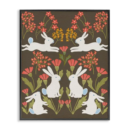 Stupell Industries Wild Spring Blooms & Rabbits Framed Giclee By Regina Moore {7}