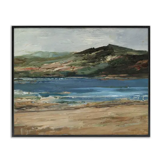 Stupell Industries Abstract Mountain Riverbank Framed Giclee By Ethan Harper {7}