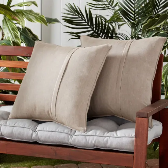 Sunbrella 20 in. Square Outdoor Throw Pillow (2-Pack) Slate {3}