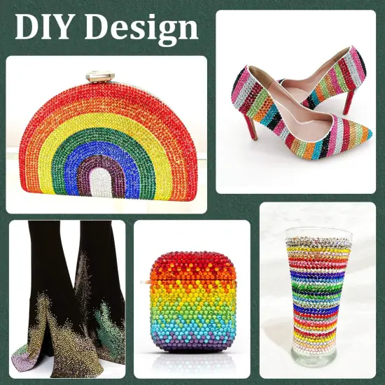 Resin Rhinestones for Crafting with B7000 Jewelry Glue Flatback Crystals(AB) {5}