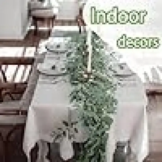 Feet Fake Eucalyptus Leaves Garland with Willow Leaves for Indoor and Outdoor {3}