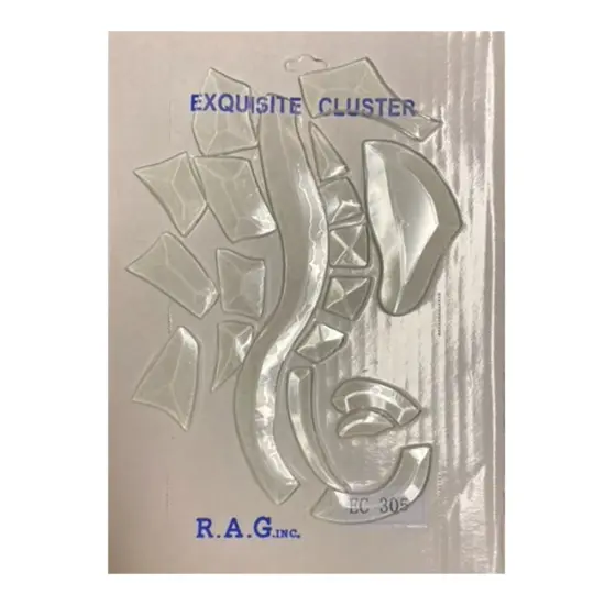 5" x 9-5/8" Exquisite Clear Glass Seahorse Bevel Cluster EC305 {3}