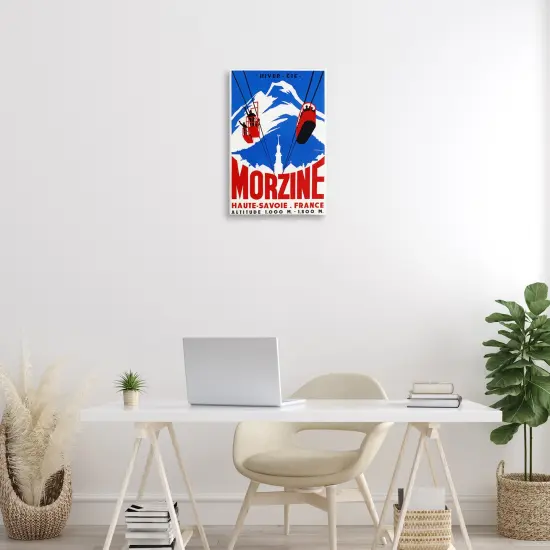 Stupell Industries Vintage Morzine Skiing Canvas By Vintage Lavoie {2}