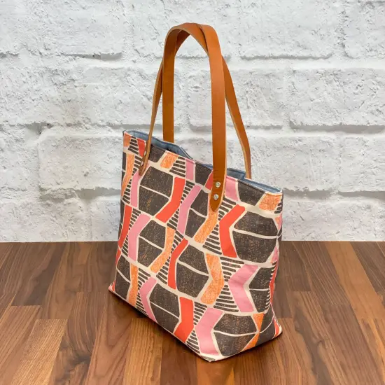 Crosscut Sewing Co.&reg; Market Tote Bag Sewing Project Kit for Beginners with Fabric, Instructions and Video Yucatan {5}