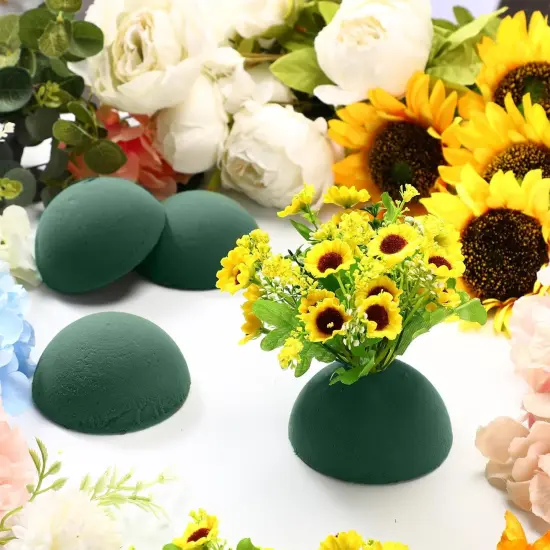 16 Pcs Half Ball Floral Foam Dry Floral Flower Foam Round Foam Block {3}