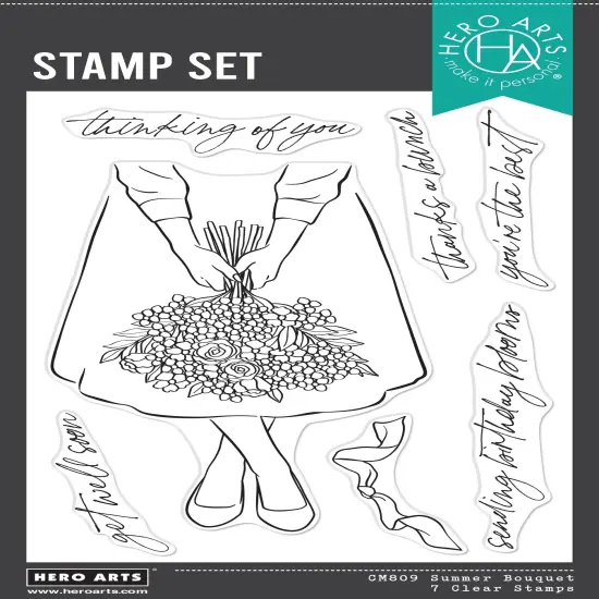 Hero Arts Clear Stamps 4"X6"-Summer Blossoms {1}