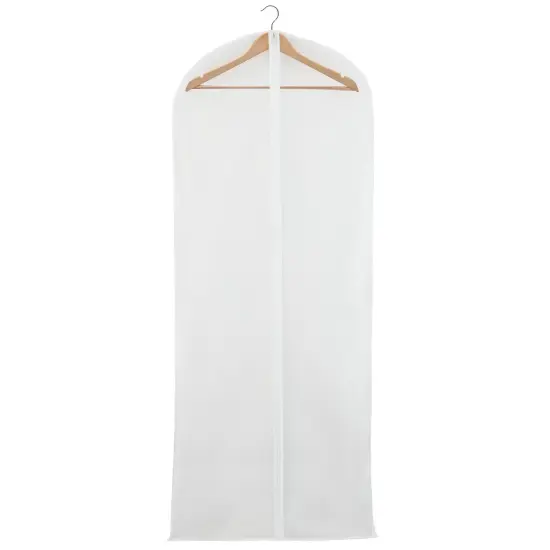 Clear Garment Bag Covers, Zippered Closet Bags for Clothes (24x60 In, 12 Pack) White {4}