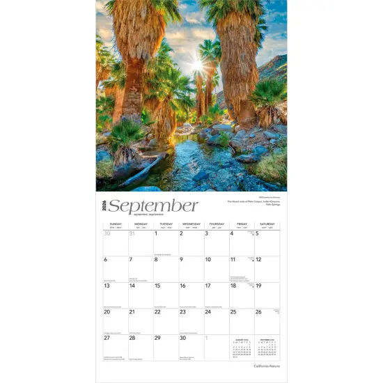 California Nature | 2026 12 x 24 Inch (Hanging) Monthly Square Wall Calendar | Plastic-Free {4}