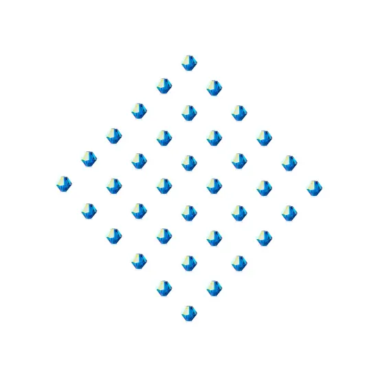 Preciosa 6mm Czech Crystals Bicone Rondelle Beads, 36pcs Capri Blue AB {5}