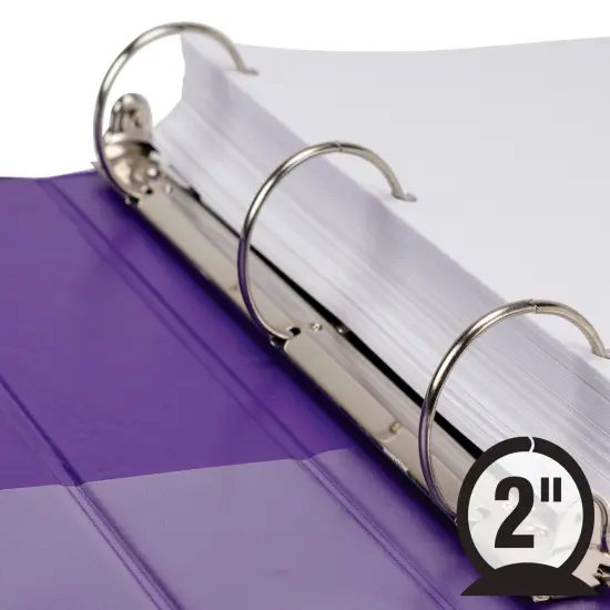 Samsill Earth's Choice Fashion Round Ring View Binder, 2 Inches, Purple, Pack of 2 {4}