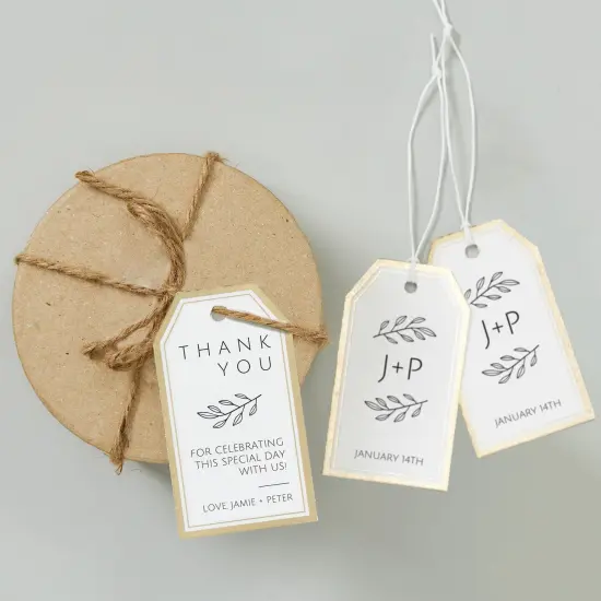 Avery Tags with Metallic Gold Borders and Strings, 2" x 3.5", 40 Total, Laser/Inkjet Printable Tags (3326) {2}